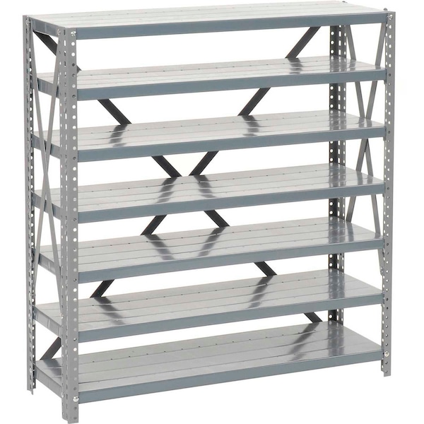 Global Industrial 7 Shelf, Open Steel Shelving Unit, 36inW x 12inD x 39inH, Gray 235034 - main